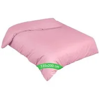 Kisska Bettbezug LUNA Deckenbezug Bettwäsche ohne Kissenbezug, (1 St), Atmungsaktiv, Bettdeckenbezug aus Baumwolle 135x200cm Rosa