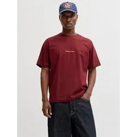 Jack & Jones Rundhalsshirt JORNORREBRO EMB TEE SS CREW NECK NOOS Baumwolle, locker geschnitten