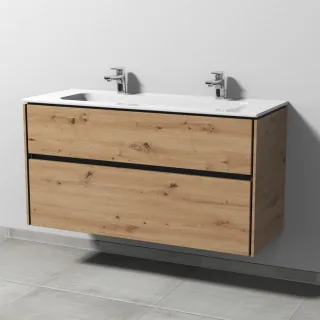 Sanipa Twiga Keramik-Set Design mit 2 Auszügen, Eiche Natural-Touch, SL24385 SL24385