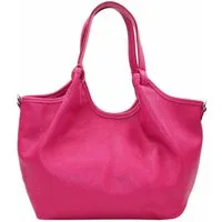 ITALYSHOP24 Shopper Made in Italy Damen Leder Tasche Tote Bag Business Handtasche Freizeit, Schultertasche Crossbody Beuteltasche Henkeltasche Ledertasche Urlaub