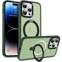 CoolGadget Handyhülle Hybrid Luxury Handy Case für iPhone 13 Pro Max 6,7 Zoll, Hülle Massiv Metallring aufklappbar Schutzhülle für Magsafe Zubehör