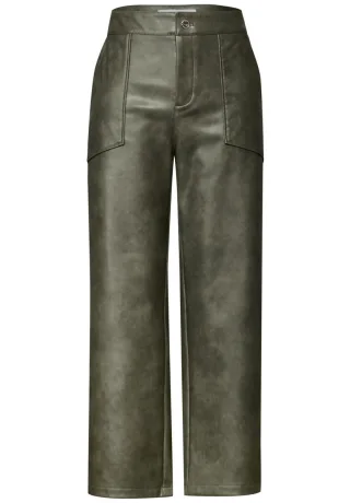 Street One - Straight Leg Hose grün - Gr. - 28