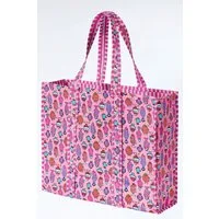 Himalaya Clothing Strandtasche Damen Handtasche groß mit lebendigem Muster und großzügigem Stauraum (1-tlg., HxBxT: 38x45x15 cm), Gesteppter Shopper mit integrierter kleiner Innentasche Motiv Fische