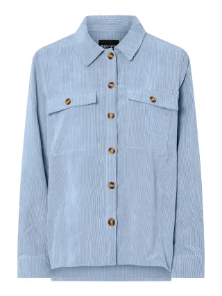 PIECES - PCEFFI LS CORDUROY SHIRT WVN NOOS BC Cashmere Blue - Gr. - XL