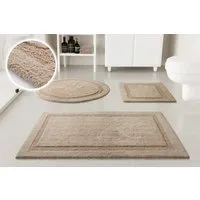 OTTO home Badematte Meellor, Höhe 20 mm, rutschhemmend beschichtet, fußbodenheizungsgeeignet, Baumwolle, rund, Badteppich, getuftet, modern, Uni, antirutsch, flauschig, Baumwolle
