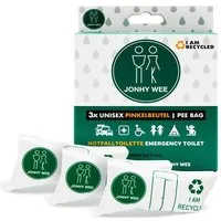 Jonhy Wee Campingtoilette Notfalltoilette/Pinkelbeutel 3x Unisex bis 600ml, (1-St)