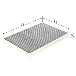 Bosch Aktivkohle-Innenraumfilter Audi Lamborghini Porsche VW 1987435560