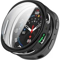 Wigento Smartwatch-Hülle Für Samsung Galaxy Watch 8 44mm Electroplated TPU Schutz Hülle Schwarz, Full TPU Schutzhülle, nahtlose Passform