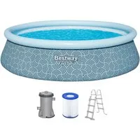 Bestway Quick-Up Pool Fast Set™ (Set, Inkl. Filterpumpe, Sicherheitsleiter), Ø 457 x 107 cm