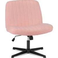 DUMOS Bürostuhl Ohne Armlehne Schneidersitz Stuhl, mit Verbreitertem Criss Cross Chair, drehbar