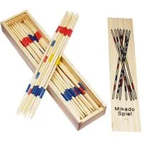 Osma Spielesammlung Mikado Spiel in Holzschachtel, Gesellschaftsspiel, Mikadostäbe, Geschicklichkeit