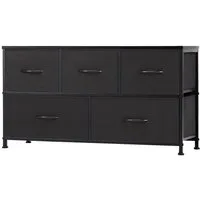 SURFOU Schubkastenkommode Kommode mit 5 Schubladen Sideboard Mehrzweckschrank Schubladenschrank, für Schlafzimmer, Wohnzimmer, Kinderzimmer, Flur, Aufbewahrungsschrank