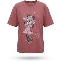 Disney Pyjamaoberteil Disney Minnie Maus Damen kurzarm Schlafshirt S-XL 100% Baumwolle