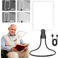 AKKEE Umhängelupe Standlupe Tischlupe Handlupe Lupe mit Licht, Vergrößerung auf 500%
