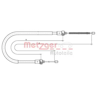 Metzger Handbremsseil hinten Dacia Sandero