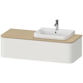 Duravit Happy D.2 Plus Konsolenwaschtischunterbau wandhängend Nordic Weiß Seidenmatt 1300x550x354 mm HP4942R39390010
