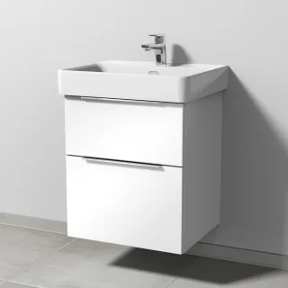 Sanipa 3way Waschtischunterbau zu Laufen Pro S Waschtisch mit 2 Auszügen, Weiß-Glanz UF76578
