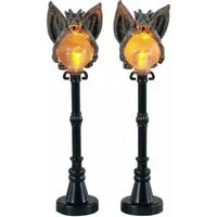 LeMax Dekofigur Gargoyle Lamp Post 2er Set - Lemax Spooky Town