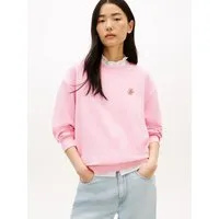 Tommy Hilfiger Sweatshirt TH SCRIPT REG SWEATSHIRT mit kleinem Logo-Stick