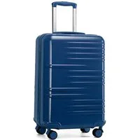 British Traveller Hartschalen-Trolley Reisekoffer Hartschalenkoffer mit 8 Spinnerrädern, TSA-Schloss, ABS+PC