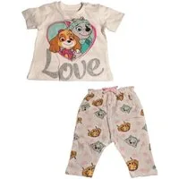 PAW PATROL Shirt & Hose Baby-Set, Kurzes Shirt & Lange Hose, PAW Patrol "Love" mit Skye & (Set, 2-tlg., 2-teilig)