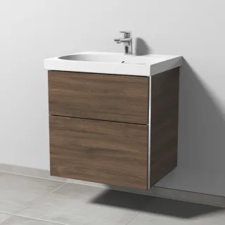 Sanipa 3way Waschtischunterbau zu Geberit Acanto Waschtisch mit 2 Auszügen, Eiche-Arizona BR41580