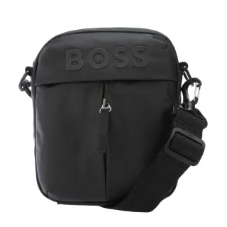 Boss - "Stormy" Reportertasche für Herren , Gleichfarbiges Logo (Schwarz)