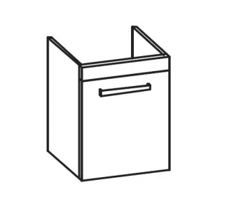 Artiqua 414 Waschtischunterschrank für Sentique 514360, 514361 Stahlgrau, 414-WUT-V11-R-7142-88 414-WUT-V11-R-7142-88