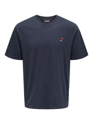 only & sons - T-Shirt - Onsfred blau - Gr. - XL