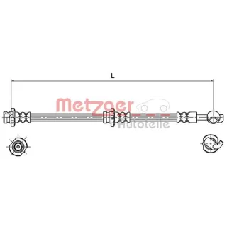Metzger Bremsschlauch hinten links Nissan X-Trail 1