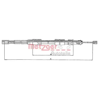 Metzger Handbremsseil hinten links VW Lt