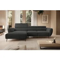 WERK2 Ecksofa Alisson, mit elektrischer Sitztiefenverstellung, L-Form, Breite 277 cm, Alisson – flexibler Komfort mit modernem Design und smarten Details.