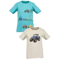Blue Seven T-Shirt (Packung, 2-tlg) bequeme Passform, ohne Verschluss, kurze Ärmel