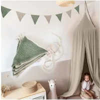 lilimaus Wimpelkette Sternenkette für Kinderzimmer - handgenähte Stoff-Girlande, handgefertigte Stoff-Girlande ca. 300 cm - Wimpel oder Sterne