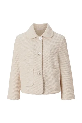 Rich & Royal - Knitted Jacket pearl white - Gr. - L