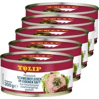 TULIP Wurstkonserve Schweinefleisch im eigenen Saft 300g Fleisch Schwein Frühstücksfleisch, 300 g