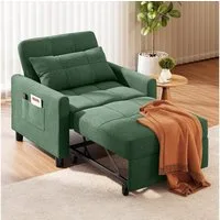 Blishom Relaxsessel 3-in-1 Schlafsessel Schlafsofa Klappbett Relaxsessel 78x86x84 cm, multifunktionaler Sessel zum Ausziehen als Gästebett