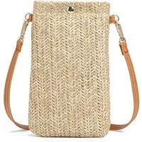 Zaewry Handytasche Umhängetasche Damen, Strohtaschen für Frauen Crossbody Strand Tasch