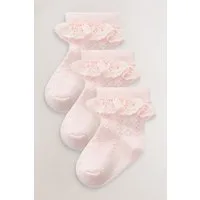 Next Kurzsocken Babysocken mit Spitze, 3er-Pack (3-Paar)