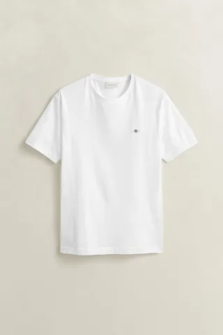 GANT - Regular Fit Shield T-Shirt white - Gr. - XXXL