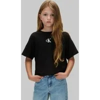 Calvin Klein Jeans T-Shirt Rundhalsausschnitt, bequeme Passform, reine Baumwolle