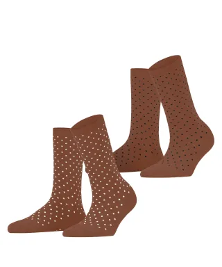 ESPRIT socks & tights - Esprit Fine Dot 2-Pack Damen rosewood - Gr. - 40.5