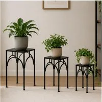 DanDiBo Blumenhocker Metall Blumenhocker 96449 3er Set Pflanzenständer
