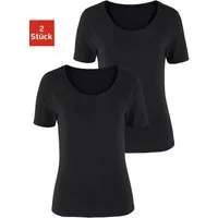 Vivance T-Shirt aus elastischer Baumwoll-Qualität (2er-Pack) sommerliche T-Shirts