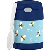 THERMOS Thermobehälter FUNTAINER FOOD JAR, Thermobehälter für Essen, spülmaschinenfest, Edelstahl, Kunststoff, Silikon, (1-tlg), 0,3l, 5h heiß & 7h kalt, dicht & auslaufsicher, mit klappbarem Löffel