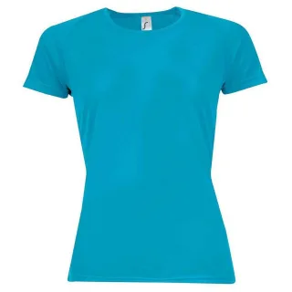 SOLS - "Sporty" T-Shirt für Damen Raglanärmel (Aquablau)