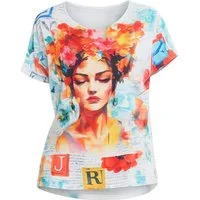 ITALY VIBES Kurzarmshirt - T-Shirt - Shirt kurzarm Damen - stylischer Print - ITALY VIBES ONE SIZE / passend für Größe M - XL