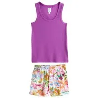 Next Pyjama Schlafanzug mit geripptem Trägertop und Shorts (2 tlg)