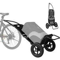 SEPNINE Fahrradlastenanhänger 2 in 1,klappbar mit 30 cm Luftreifen, 20 kg Ladegewicht
