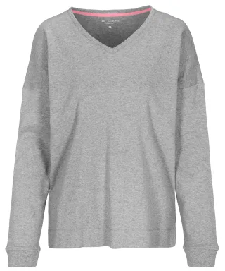 IN LINEA - Da.-Shirt Interlock anthra melange - Gr. - 40
